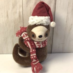 Sloth Plush Santa Christmas Decor Tree Topper